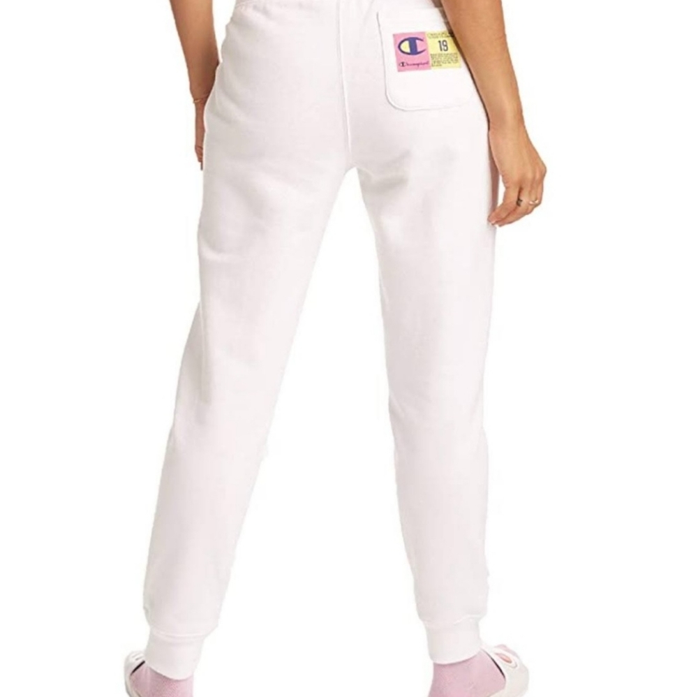Champion Life reverse weave white joggers with side pocket Size M